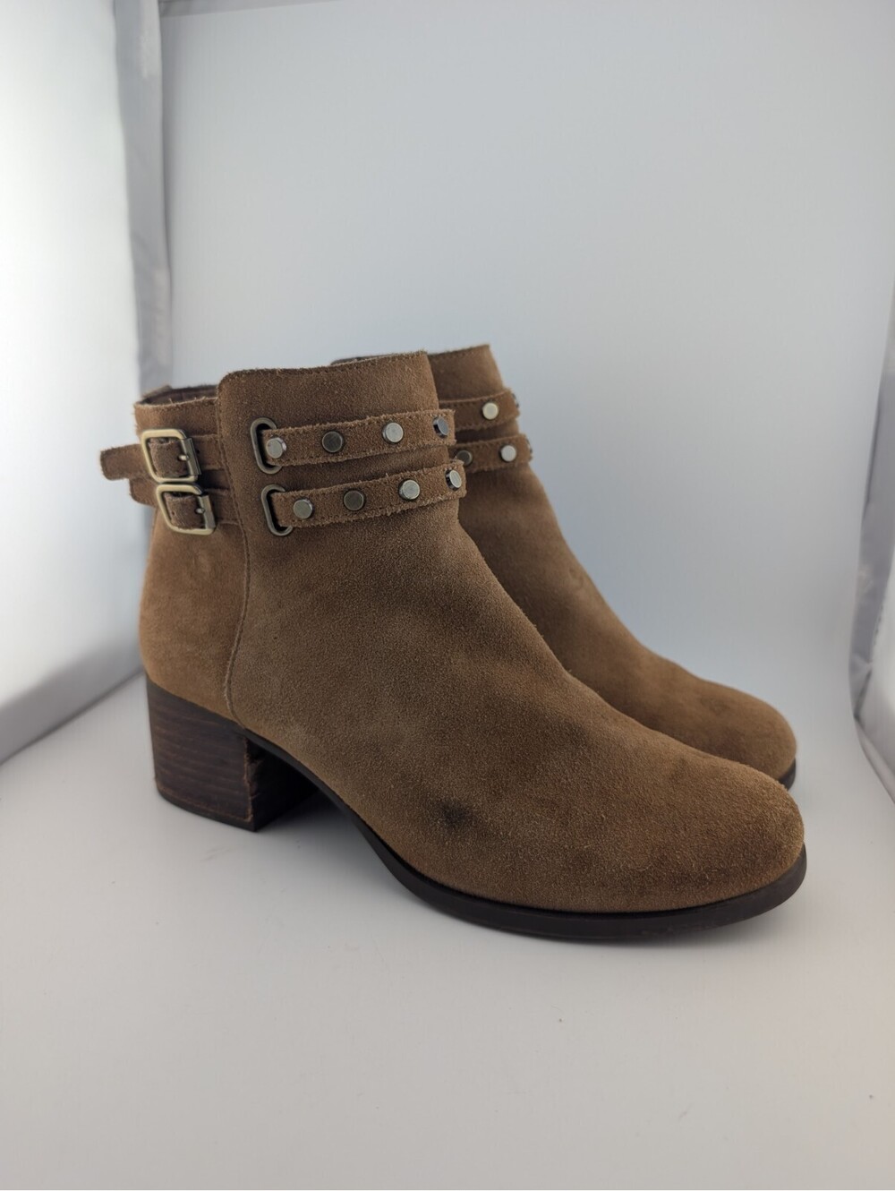 Koolaburra By UGG Size 8 Ankle Boots Booties Tan Studded Block Heel 1020132